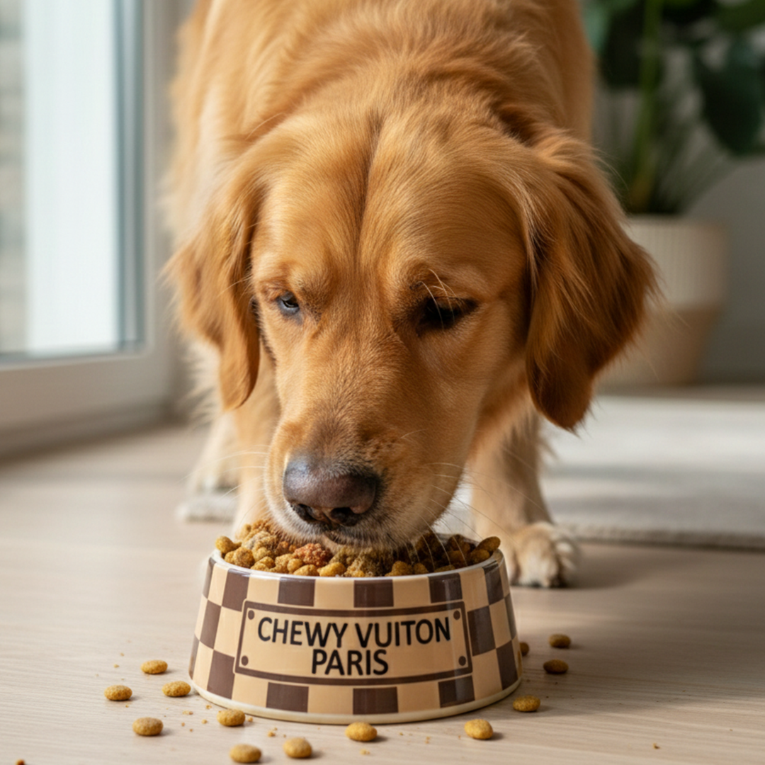 Chewy V Brown Bowl Dog Bowl