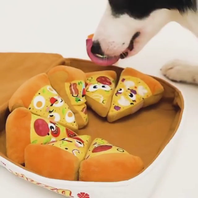 Ethical Pet Fun Food Pizza Squeaky Plush Dog Toy