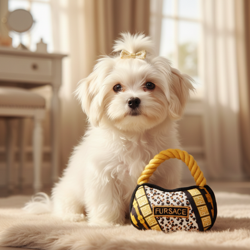 New Fursace Luxury Designer Bag Dog Toy