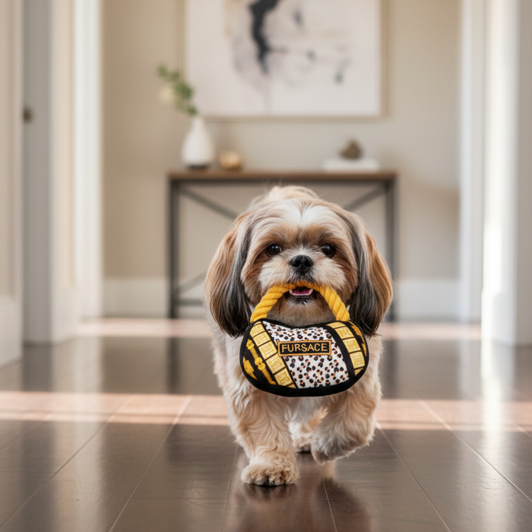 New Fursace Luxury Designer Bag Dog Toy