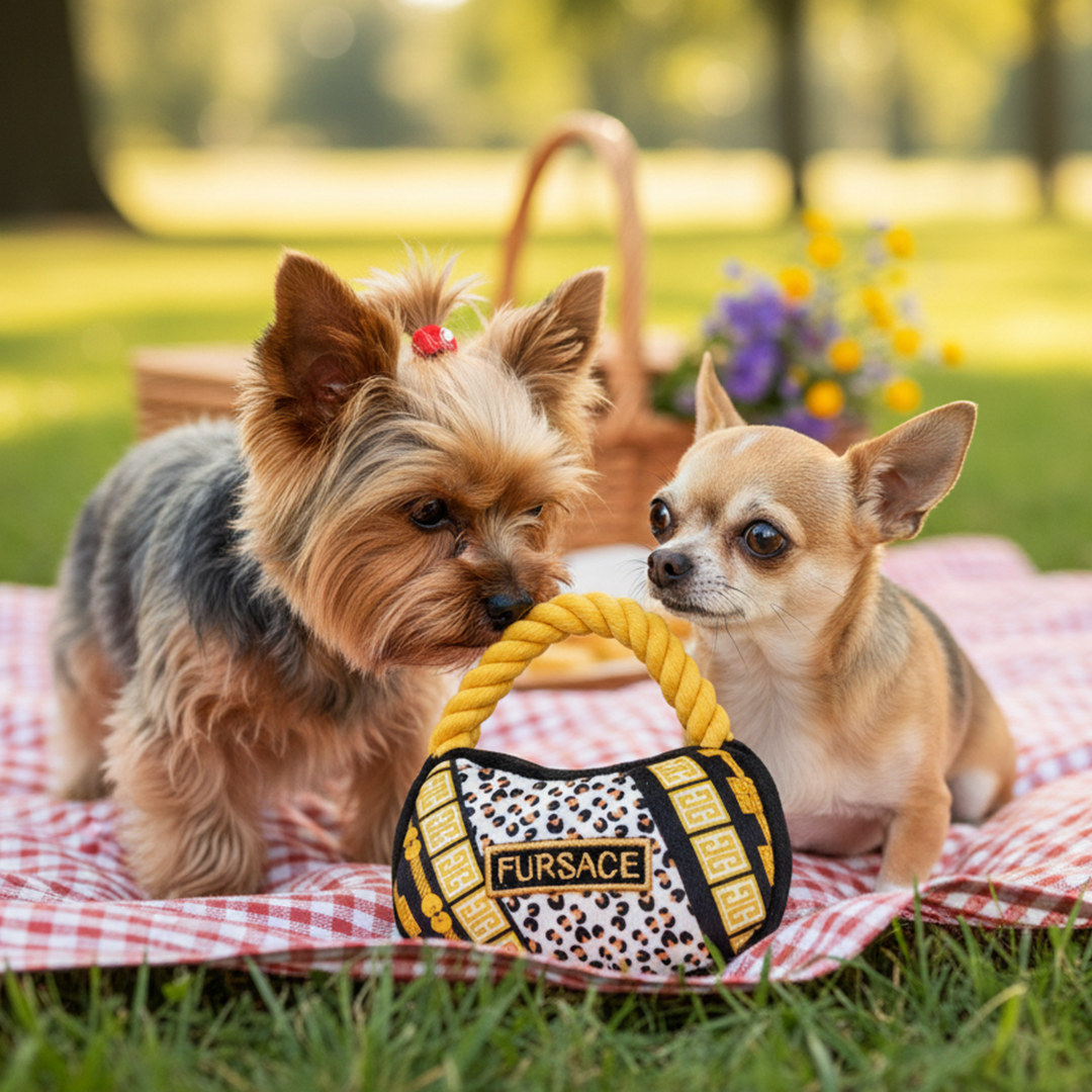 New Fursace Luxury Designer Bag Dog Toy