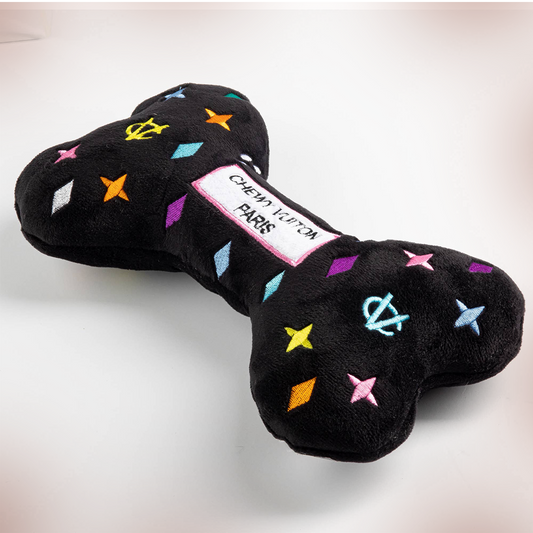 Chewy V Black Monogram Bone