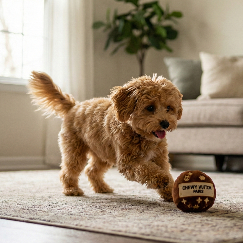 Chewy V Brown Ball Dog Toy