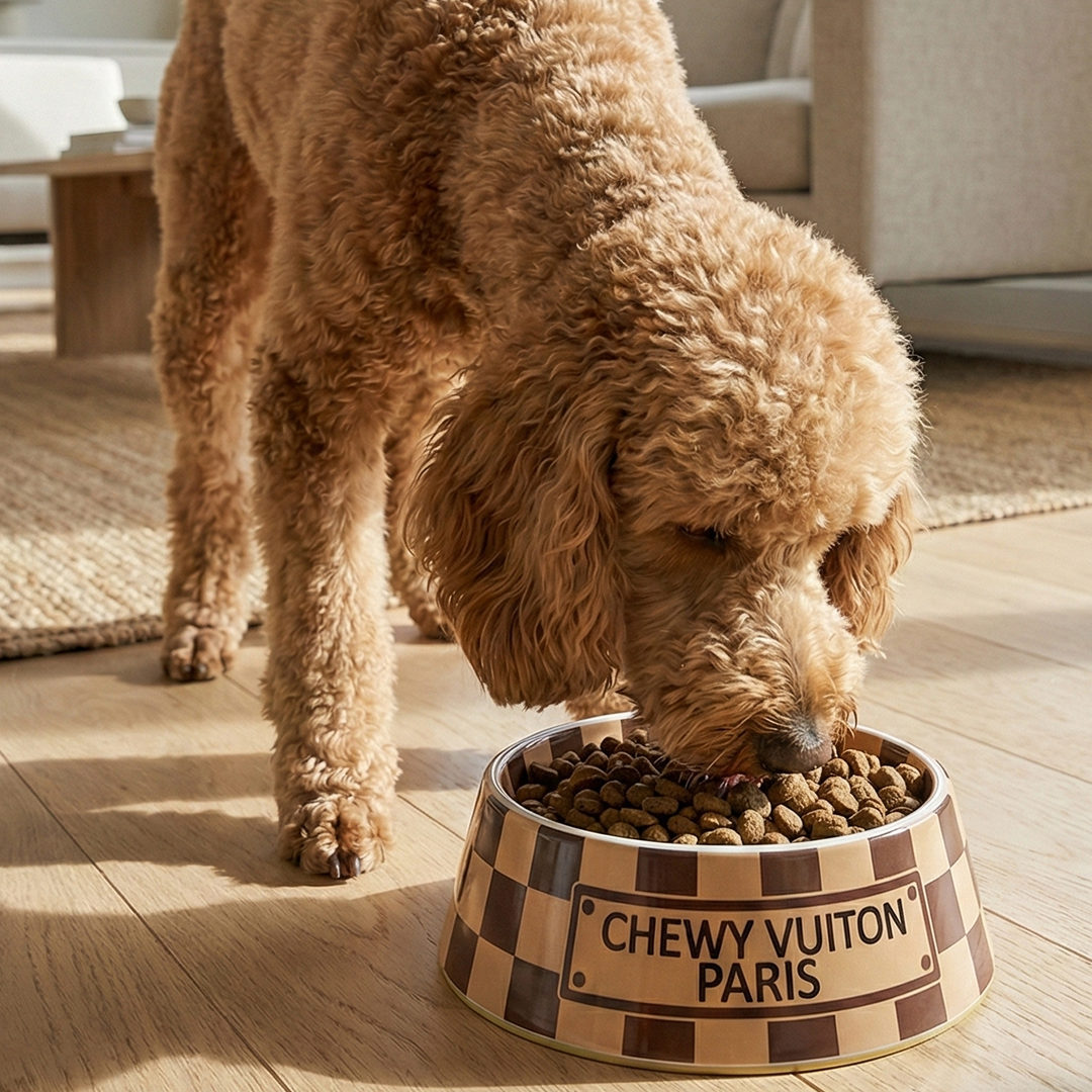Chewy V Brown Bowl Dog Bowl