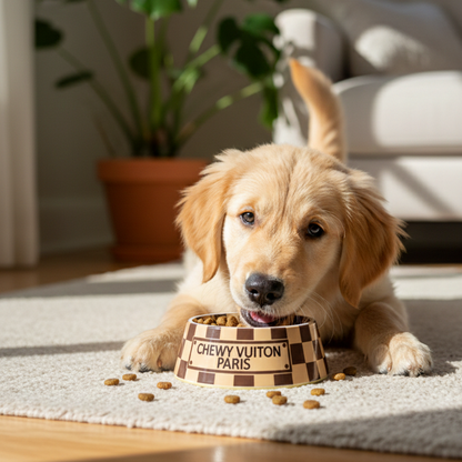 Chewy V Brown Bowl Dog Bowl