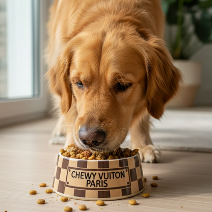 Chewy V Brown Bowl Dog Bowl