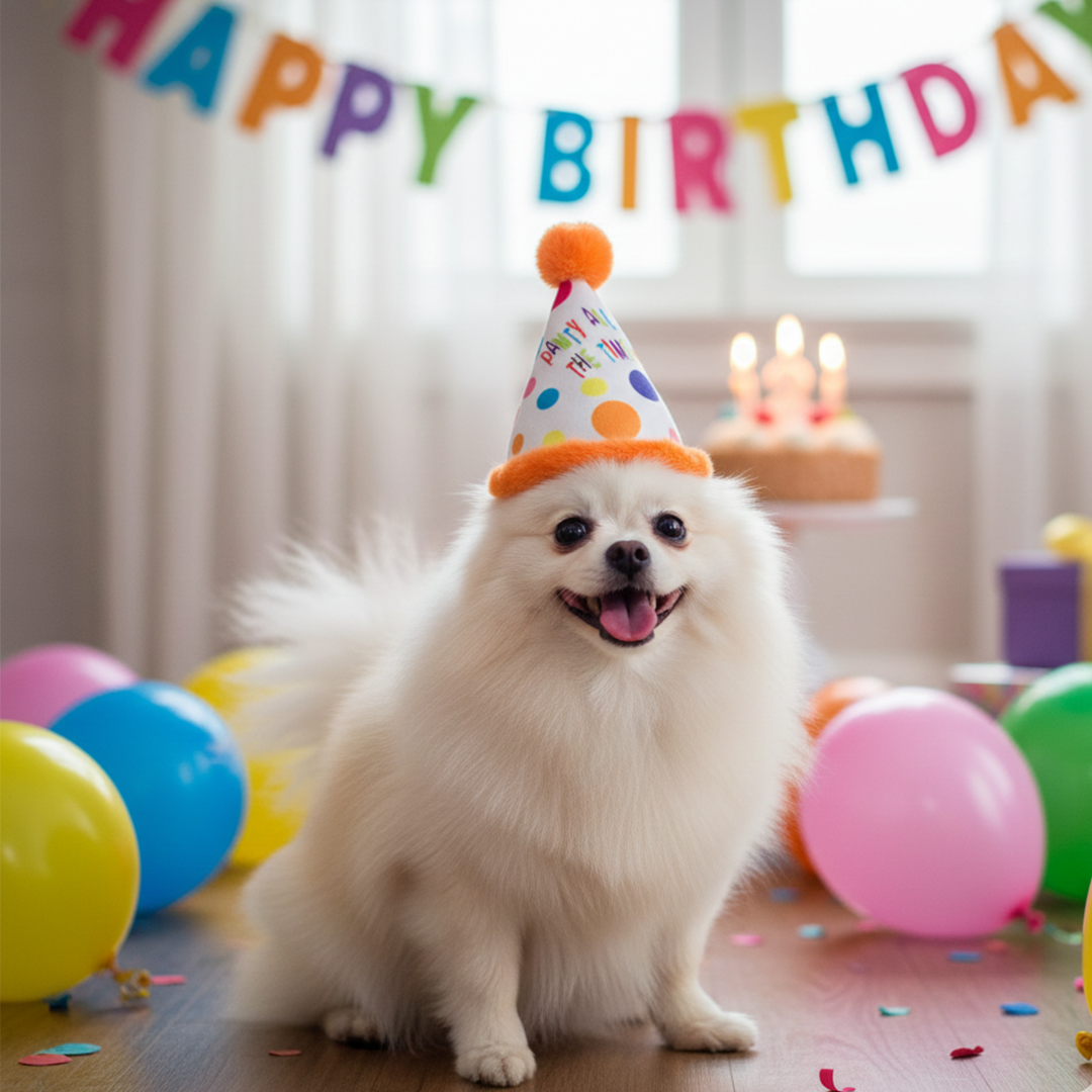 Happy Birthday Pawty Hat Toy