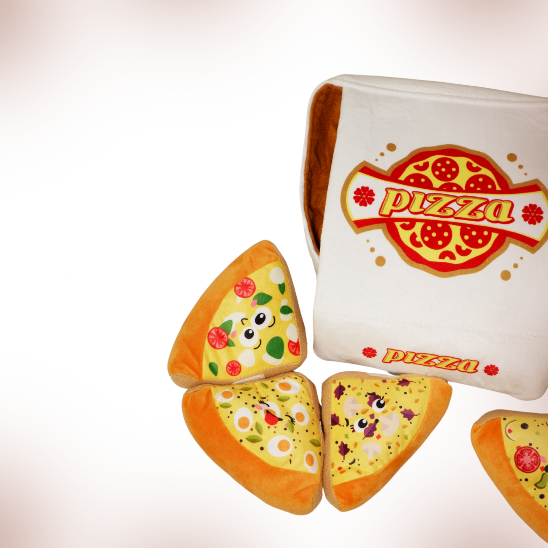 Pizza Box Soft Dog Toy