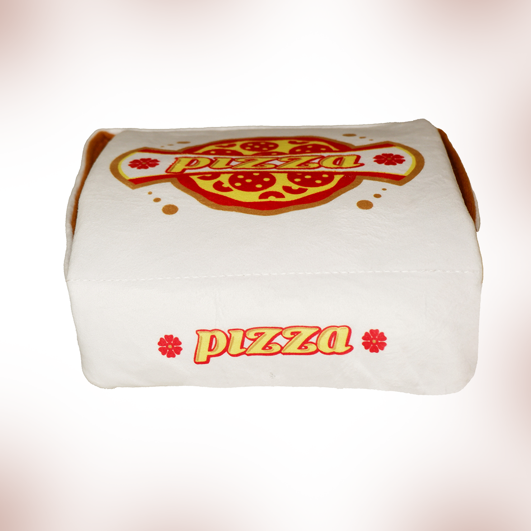 Pizza Box Soft Dog Toy