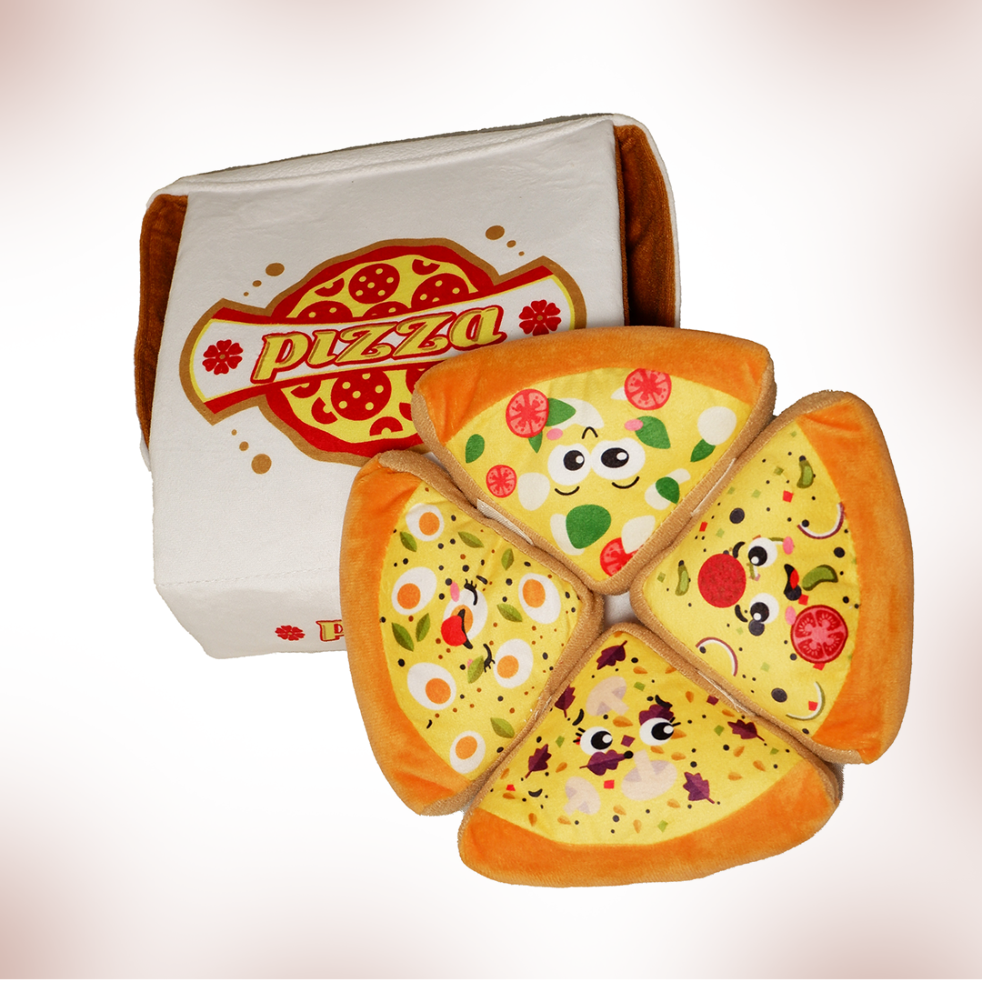 Pizza Box Soft Dog Toy