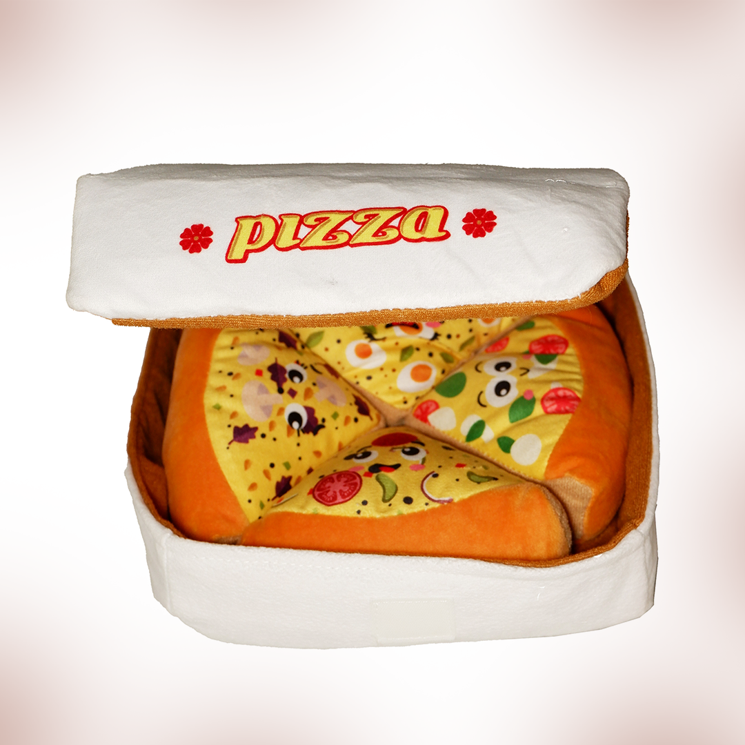 Pizza Box Soft Dog Toy