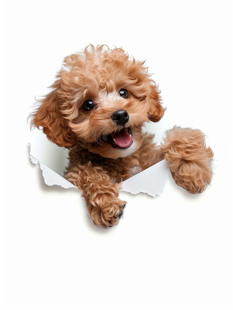 Chew-worthy toy with cute poodle